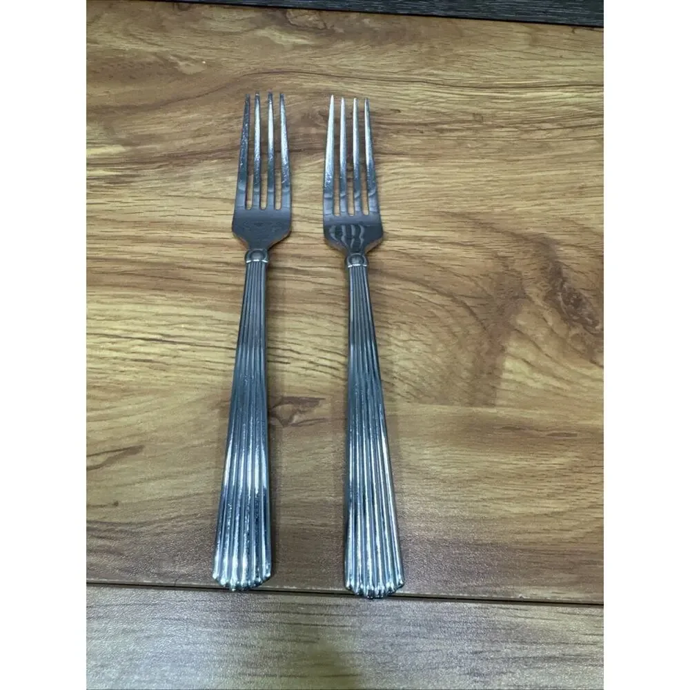 Waterford CARLETON Dinner Forks Glossy 18/10 Stainless 8-1/8” ~ Set Of 2